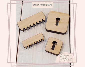 Sign Hanger SVG Laser Cut File: Sawtooth & Keyhole (Digital Download)