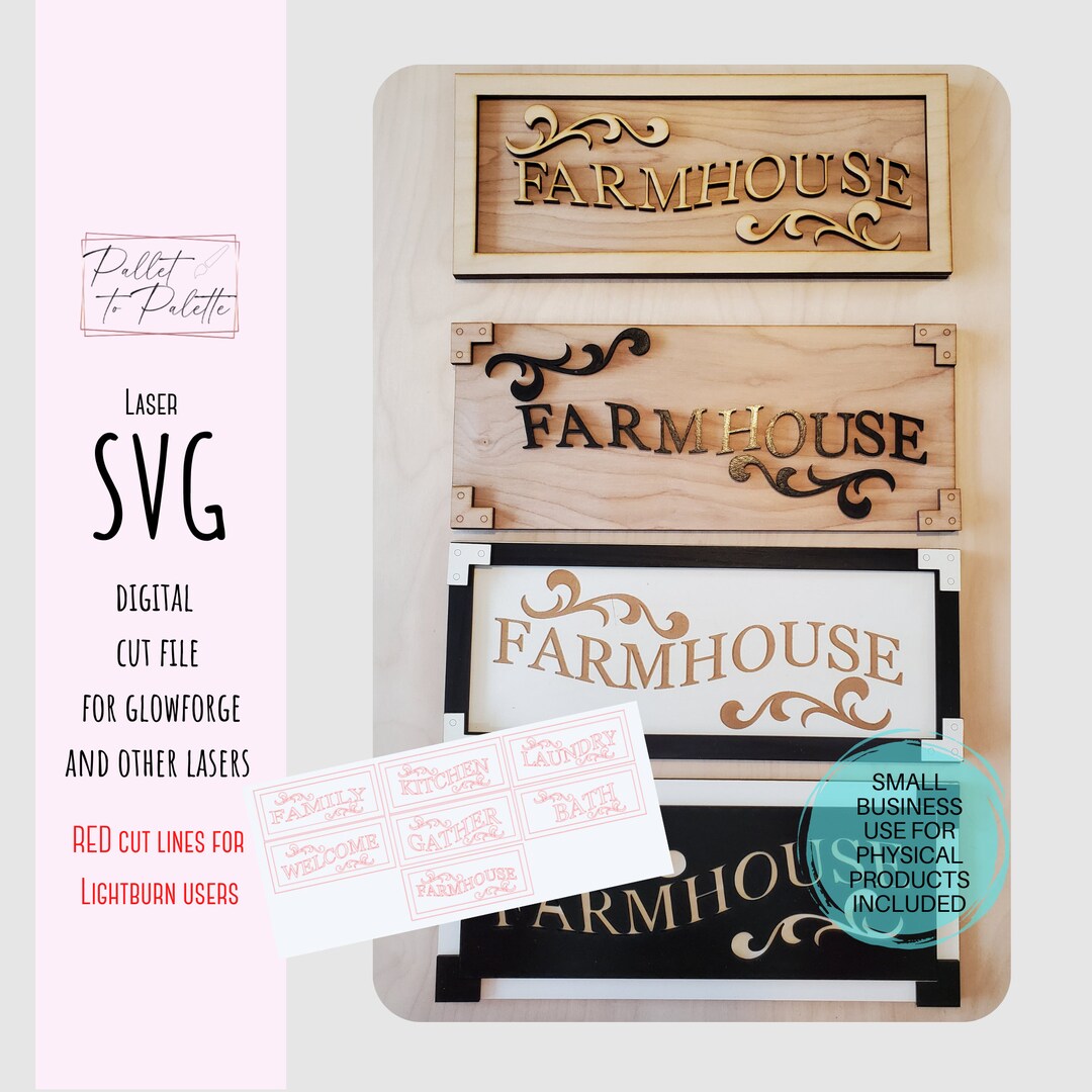 Huge Vintage Farmhouse Sign BUNDLE / Digital Download SVG Includes 7 ...