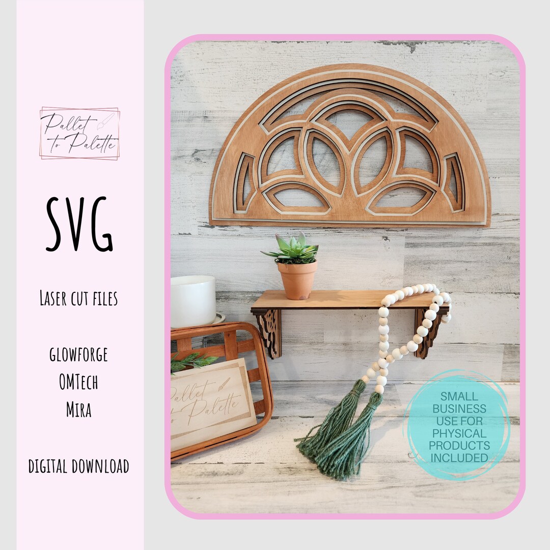Boho Arch Wall Decor | Farmhouse Style Digital Download SVG | Rustic ...