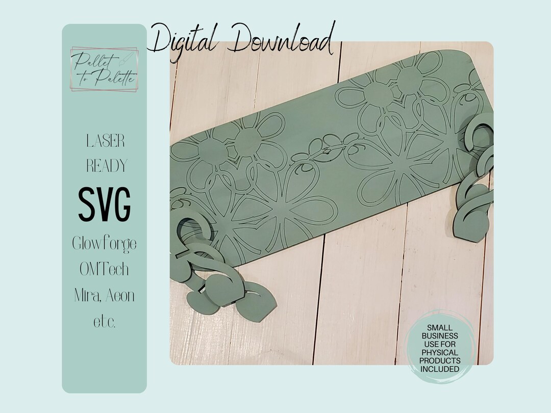 Flower Pattern Riser SVG: Laser Cut Shelf Design (digital Download) - Etsy