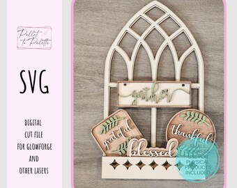Gather Interchangeable SVG: Laser Cut File for Glowforge (Digital Download)