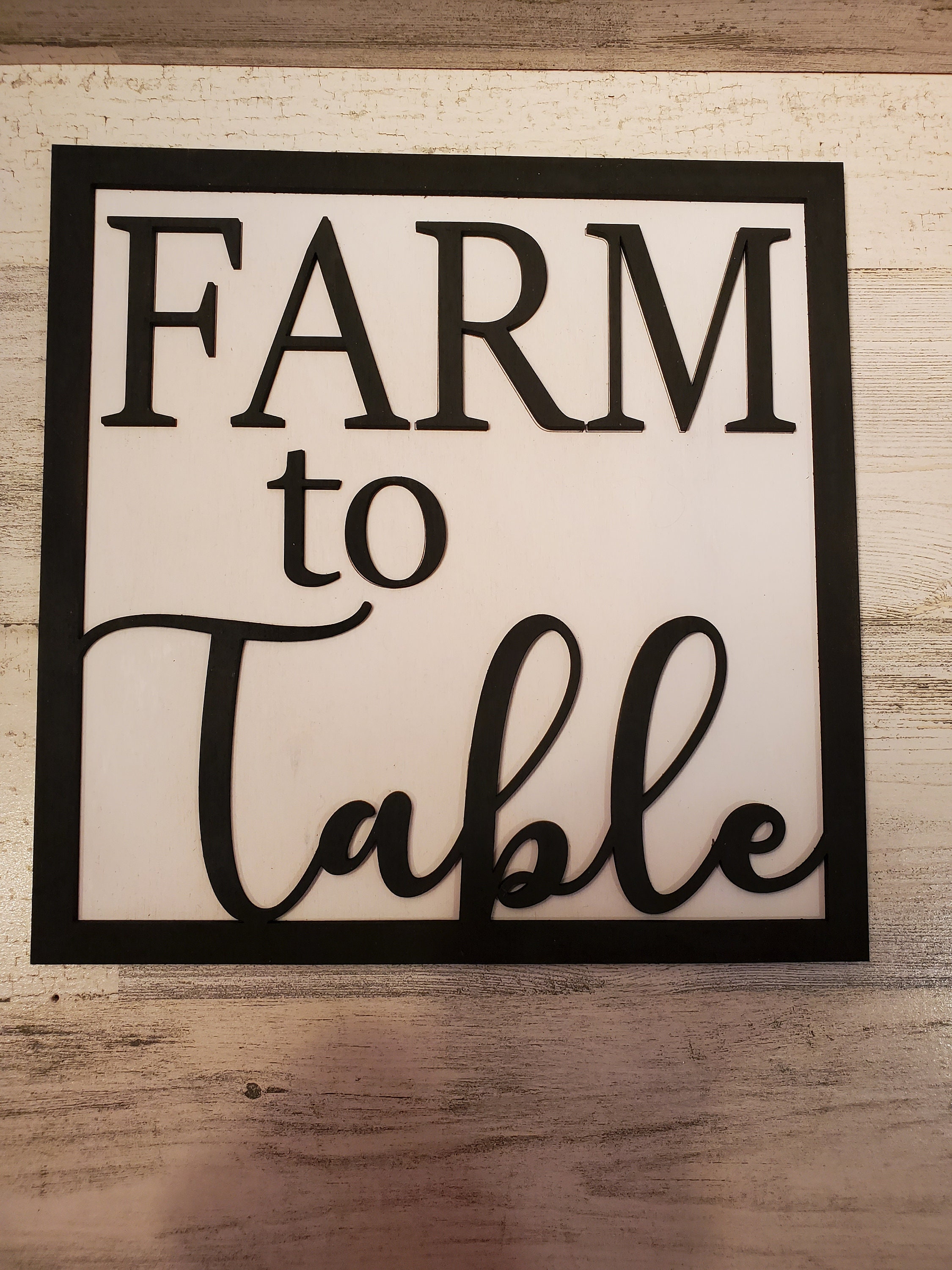Farm to Table Sign SVG: Farmhouse Laser Cut File (digital Download) - Etsy