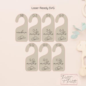 Ensemble de séparateurs de vêtements pour chapeau de cowboy cheval bébé SVG | Fichier prêt pour le laser | Nouveau cadeau de naissance garçon | Laser OMTech | Sports équestres