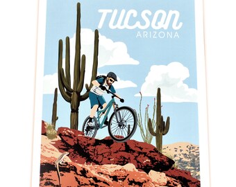 Print, Tucson Mountain Bike Trails