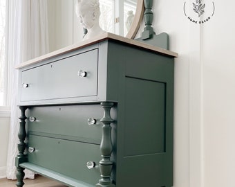 green emerald velvet dress Gideon Verde Shagreen Dresser