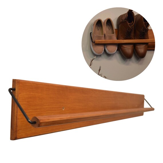 wooden wall mounted shoe rack