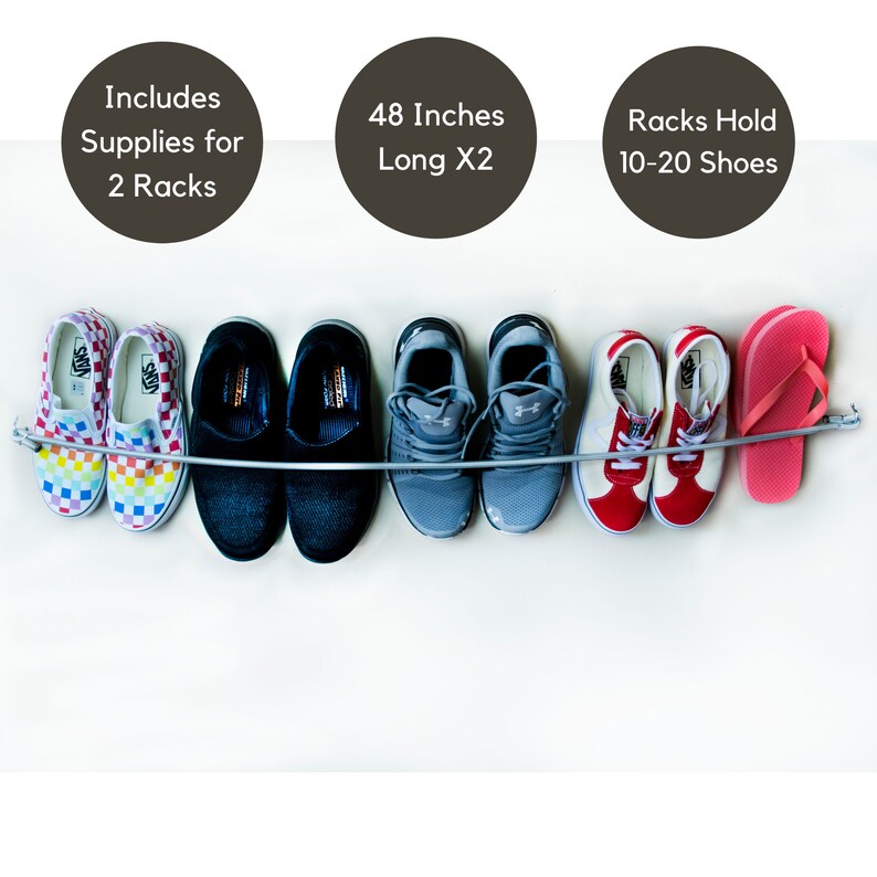 Bungee Cord Shoe Rack 2 Pack Perfect for Garages Mudrooms Etsy