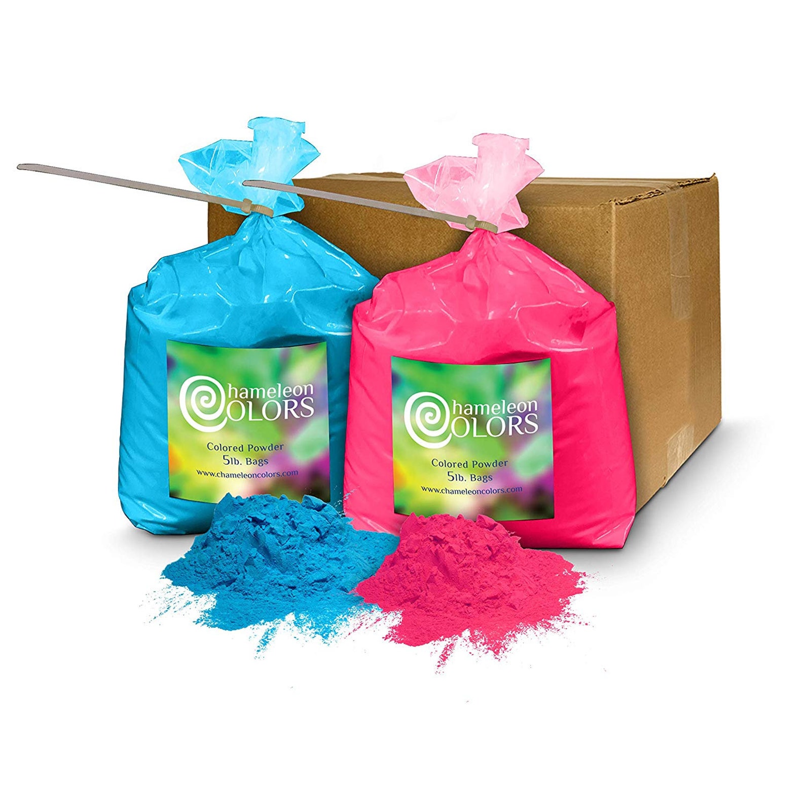 Color Powder Gender Reveal 5lb Kit Pink and Blue Holi Powder Etsy