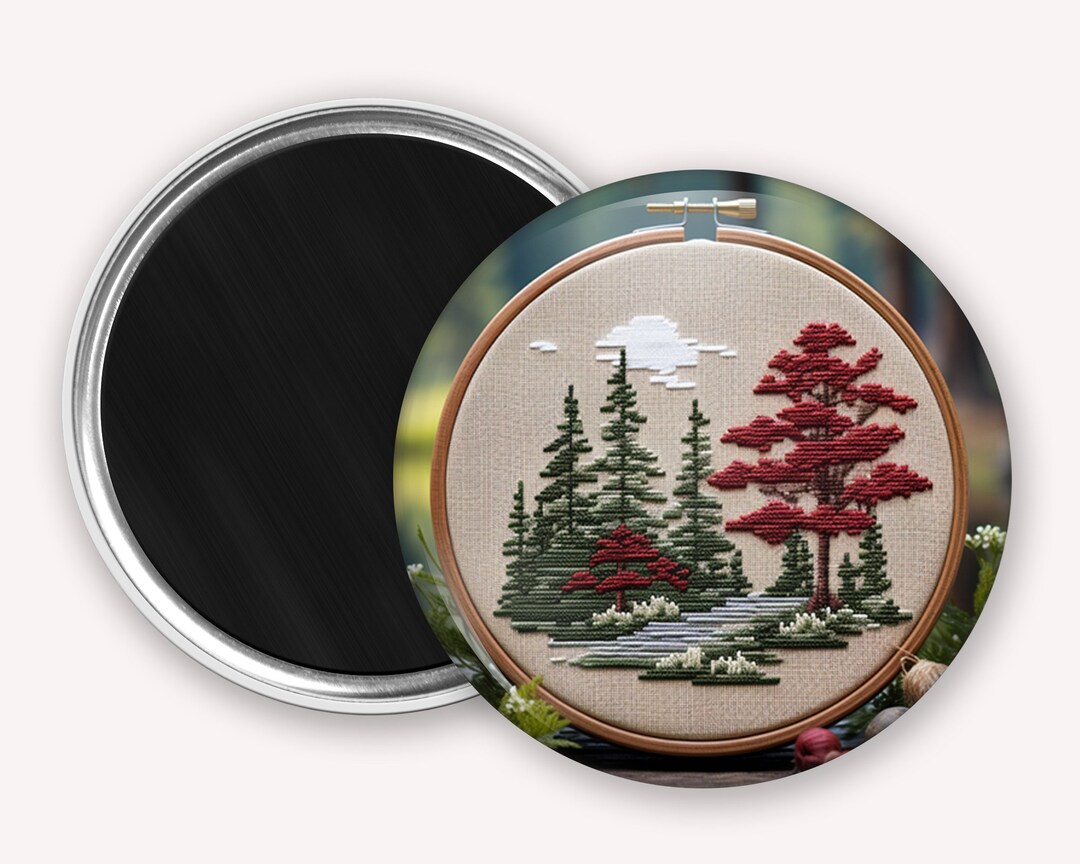 Large Refrigerator Cross Stitch Stitching Etsy