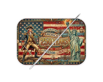Large 250th Anniversary Needle Minder, Patriotic Cover Minder