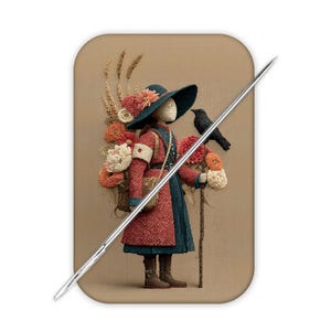 Large Needle Minder, Large Cover Minder, Needle Minder, Scarecrow, Cross Stitching, Holiday Stitching, Scarecrow Needle Minder
