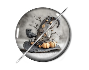 Halloween Needle Minder, Cross Stitch, Diamond Painting, Needle Keeper