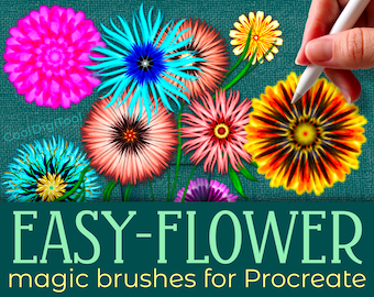 Procreate Brushes: 20 Pressure-Sensitive Floral & Ornament Brushes (Digital Download)
