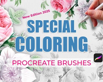 Procreate Coloring Brushes for Stamps and Semi-Transparent Art – Add Color, Shading & Effects