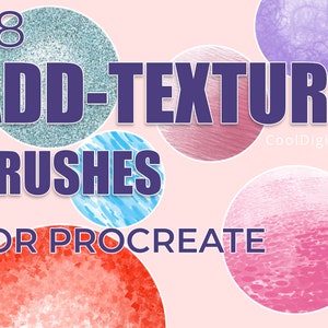 Procreate Shading Brushes: 38 Add-Texture Procreate Brushes with Unique Patterns for Shading and Texturing Digital Illustrations on iPad