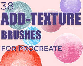 Procreate Texture Brushes: 38 Shading Brushes for iPad (Digital Download)