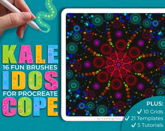 Procreate Kaleidoscope Brushes + Symmetry Guides – Ornamental, Mandala, Mosaic & Procreate Lettering Brush Pack