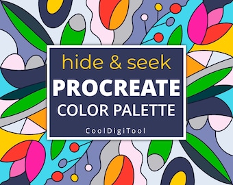 Joyful Procreate Color Palette: Hide and Seek, Vivid Swatches (Digital Download)