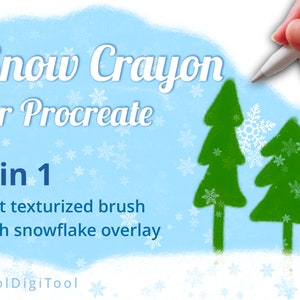 Procreate Snow Brushes: 8 Procreate Snowflake Crayons for Painting on iPad