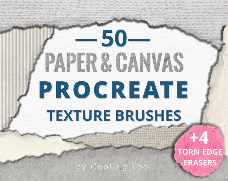Paper Textures: 50 Procreate Texture Brushes with Organic image 0