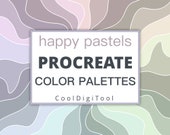 Procreate Pastel Color Palettes: 5 Subtle Sets (.swatches file)