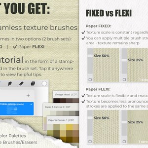 Procreate Paper Texture Brushes: 120 Seamless Paper & Canvas Organic Patterns image 2