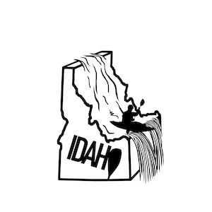 IDAHO kayaking decal vinyl kayak boat canoe river sticker