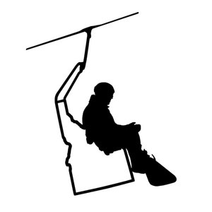 IDAHO ski snowboard decal sticker skiing chairlift image 2