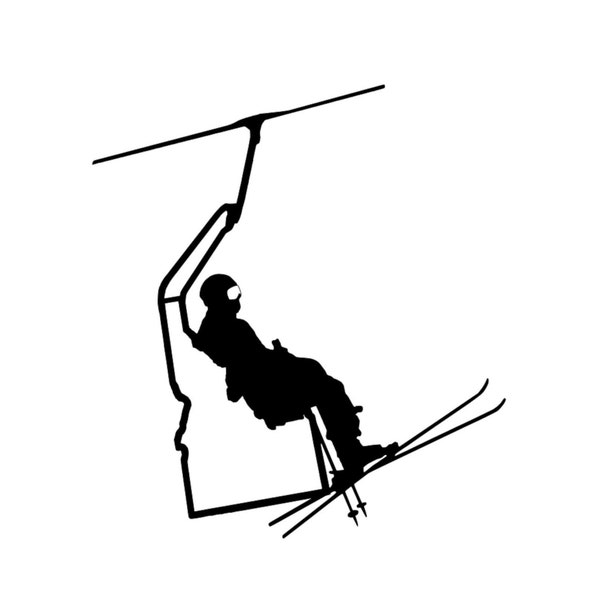 IDAHO ski snowboard decal sticker skiing chairlift