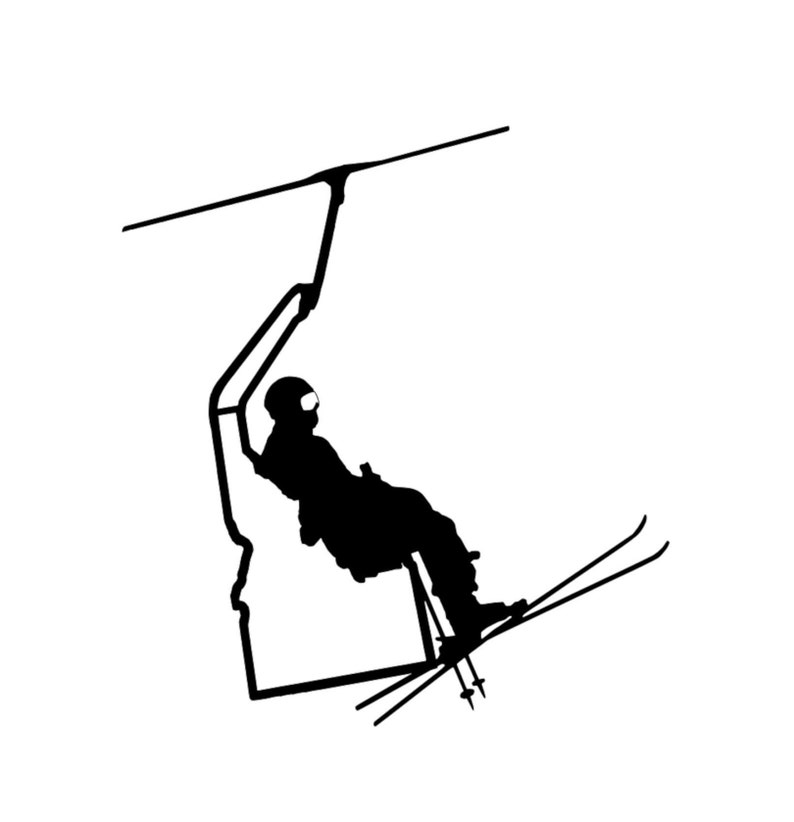 IDAHO ski snowboard decal sticker skiing chairlift image 1