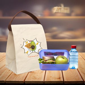 Durable Canvas Lunch Bag with Strap – Perfect for Work, Gifts, and Eco-Friendly Living