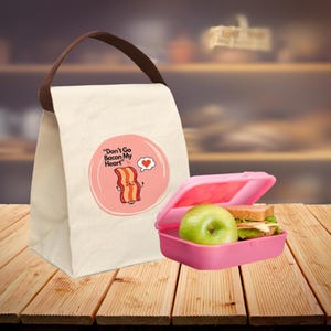 Reusable Canvas Lunch Sak with Strap – Great for Work and Eco-Friendly Gifts