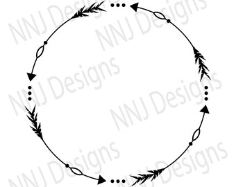 Arrow Wreath Svg Etsy