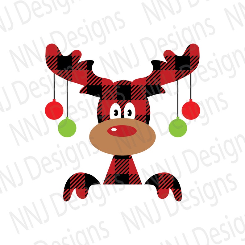 Download Buffalo Plaid Moose SVG Merry Christmas svg Files for ...