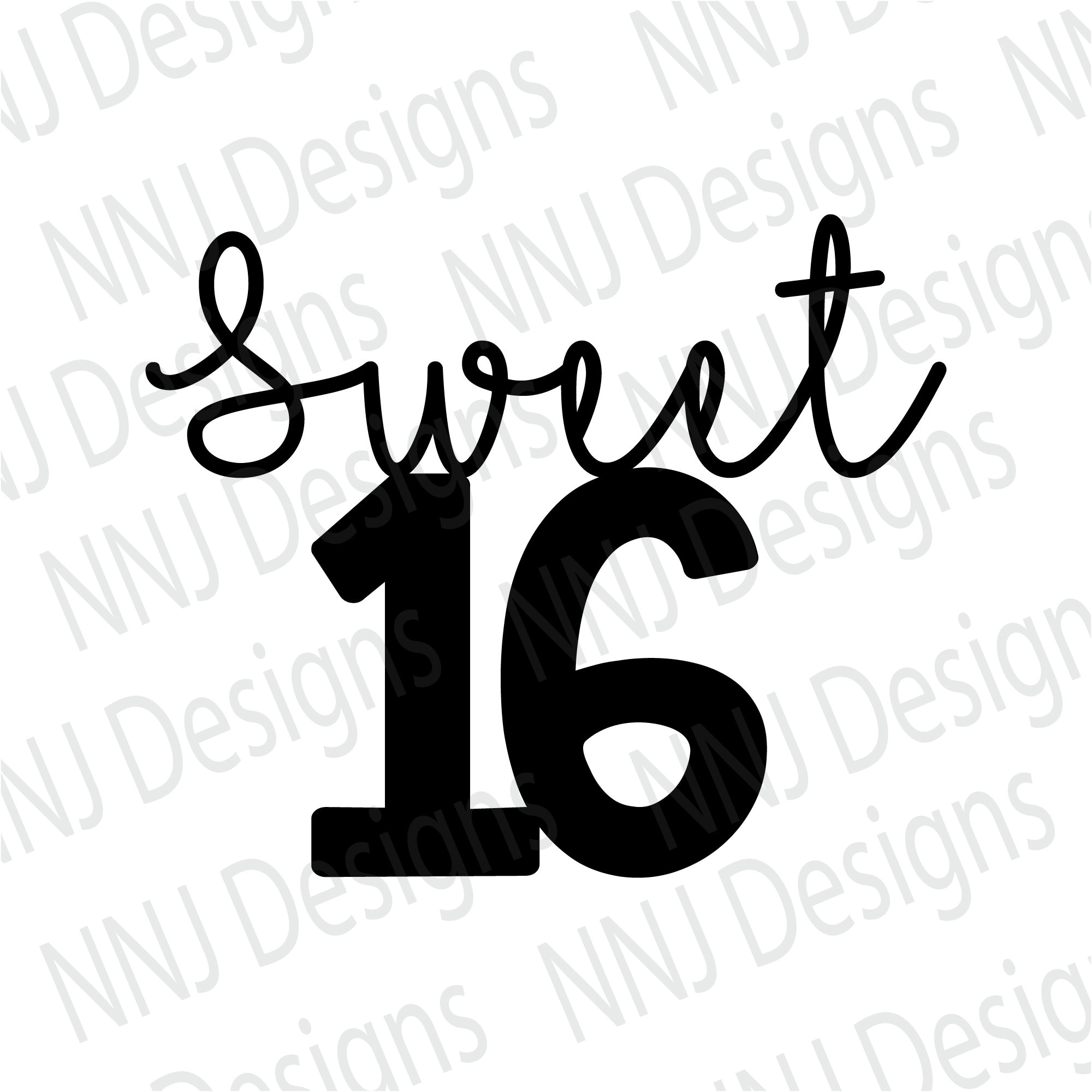 Free Free 271 Sweet 16 Cake Topper Svg SVG PNG EPS DXF File