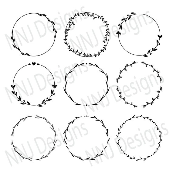 Download Laurel Wreath Svg Bundle Leaves Wreath Clip Art Round Circle Monogram Frame Leaves Leaf Clipart Bundle Png Eps Clip Art Art Collectibles