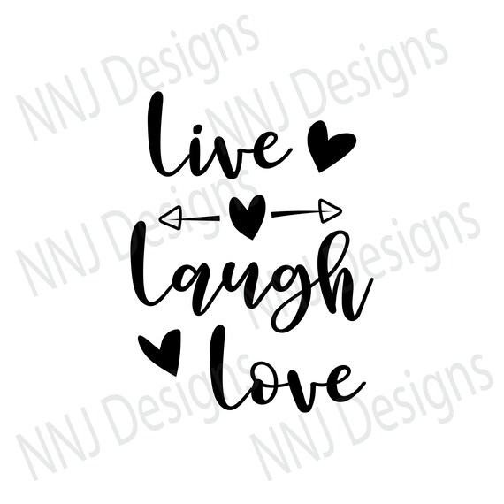 Live Lachen Liebe SVG Liebe Sprüche Zitate süße Clipart Etsy
