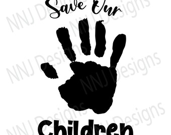 Save Our Children SVG: Concientización sobre la trata de personas (Descarga digital)