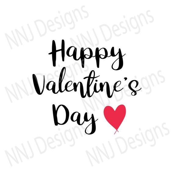Happy Valentine S Day Svg Love Heart Couple Cute Text Etsy