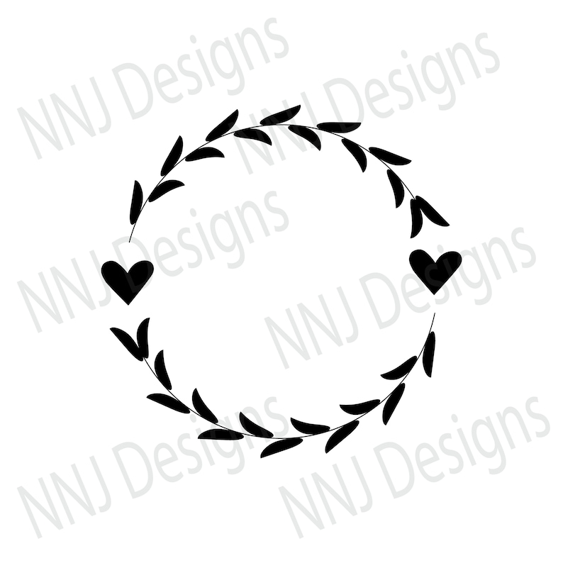 Download Laurel Wreath SVG Round Circle Monogram Frame Leaves ...