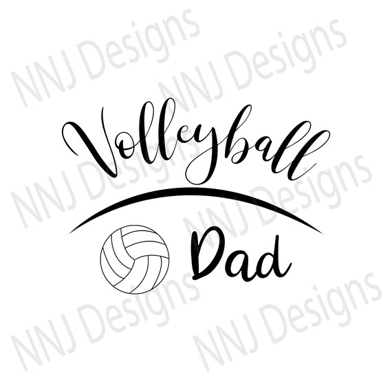Volleyball Dad Svg Father Papa Sports Team Clipart Silhouette Etsy