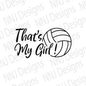 Volleyball Mama SVG, das ist mein Mädchen, Volleyball-Tochter, Sport Clipart, Silhouette geschnitten Dateien für Cricut, digitaler Download eps pdf dxf png