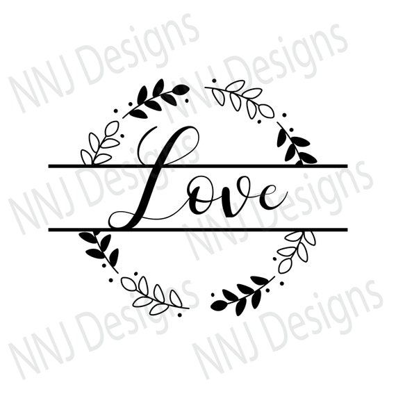 Love Svg File Heart Valentines Day Wedding Engagement Couple Etsy