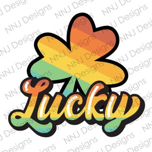 St Patricks Day Lucky Shamrock PNG Sublimation Designs Clover Clipart St Pattys Day Digital Download