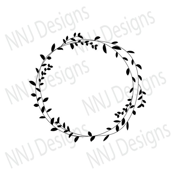 Download Laurel Wreath SVG Round Circle Monogram Frame Leaves Leaf ...