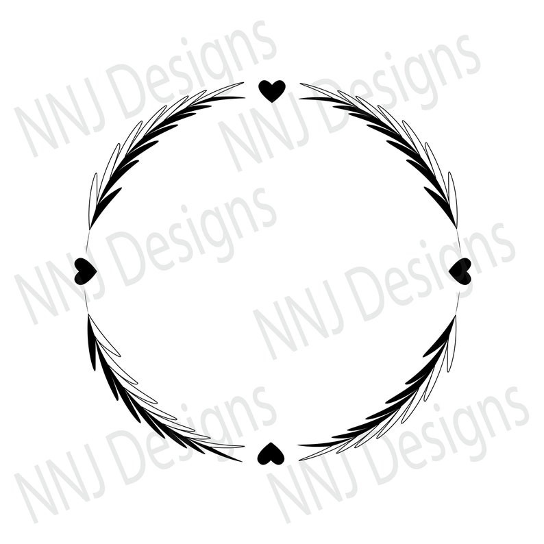 Download Laurel Wreath SVG Round Circle Monogram Frame Leaves Leaf ...