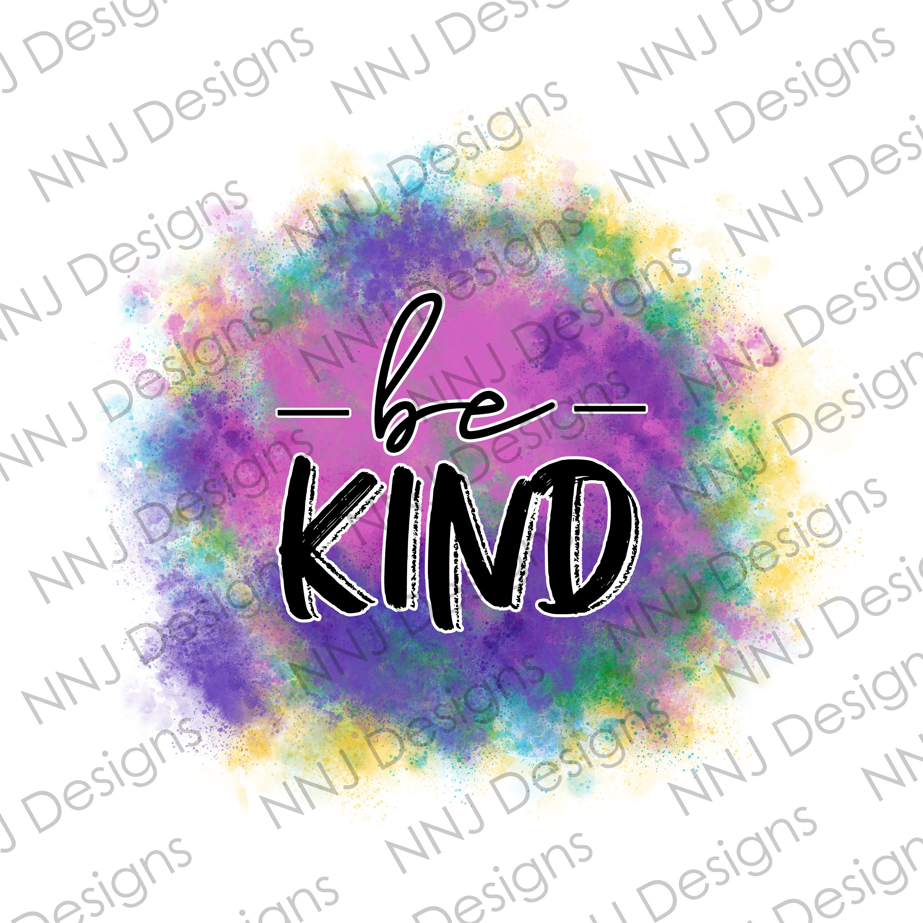 Be Kind Tie Dye PNG Sublimation Designs Colorful Summer Shirt | Etsy