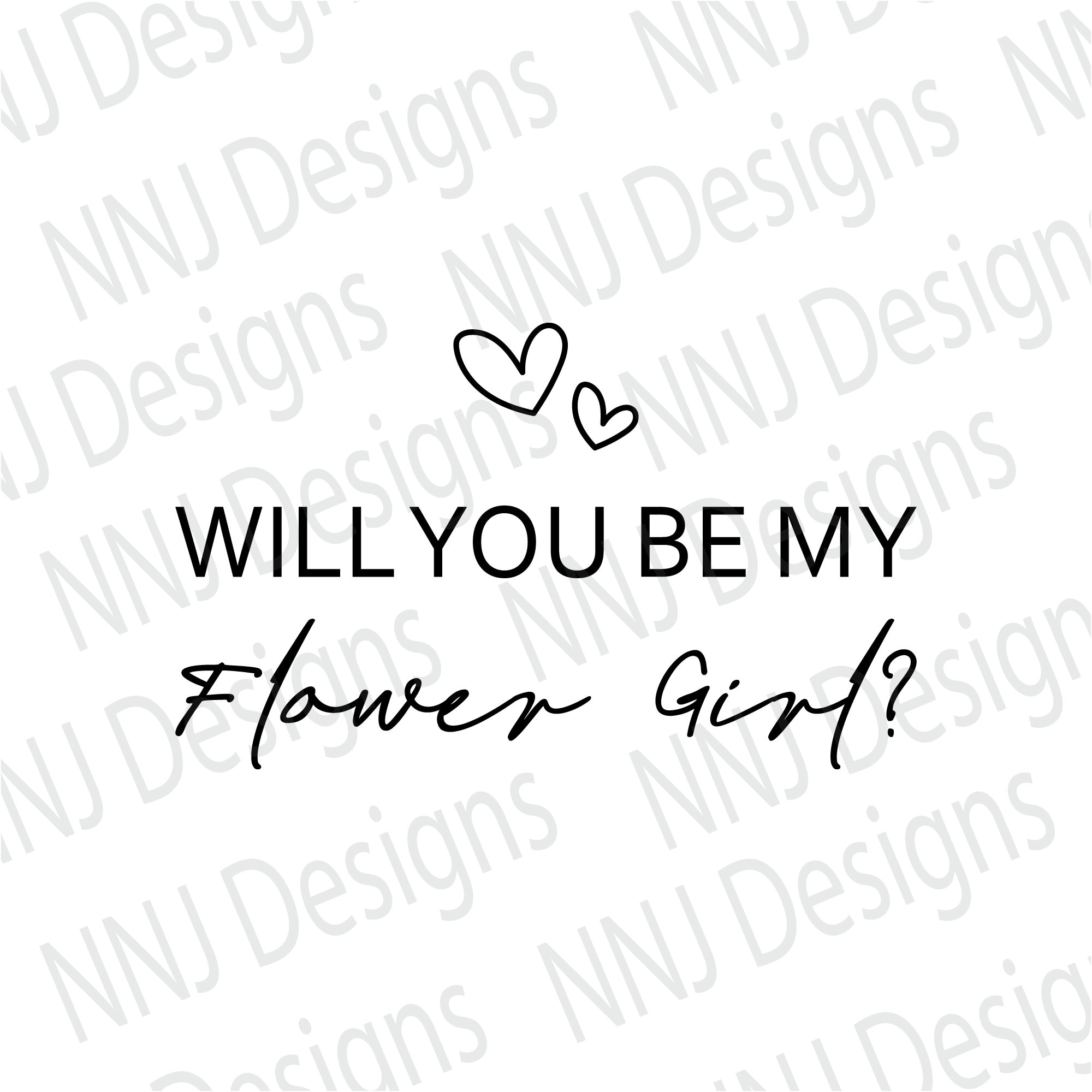 Will You Be My Flower Girl SVG Digital Files Download Wedding Etsy UK