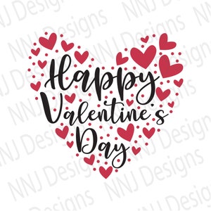 Happy Valentine&#39;s Day SVG PNG Hello Valentine Cut File Silhouette Cricut Clipart Digital Download eps pdf dxf png svg