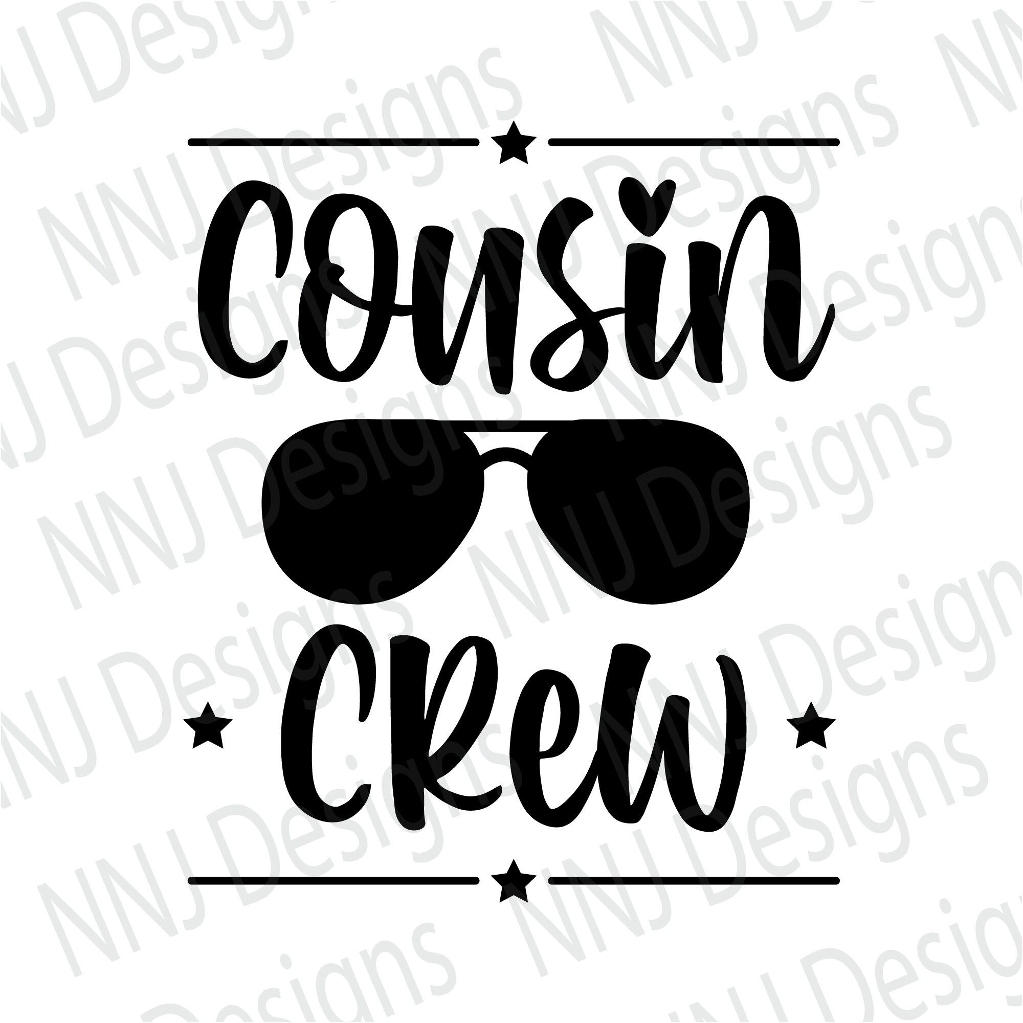 Cousin Crew SVG New to the Crew Family Quote Sunglasses
